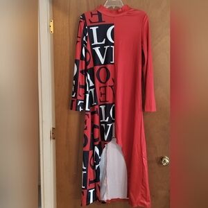 Womens Long Sleeve "Love" Dress